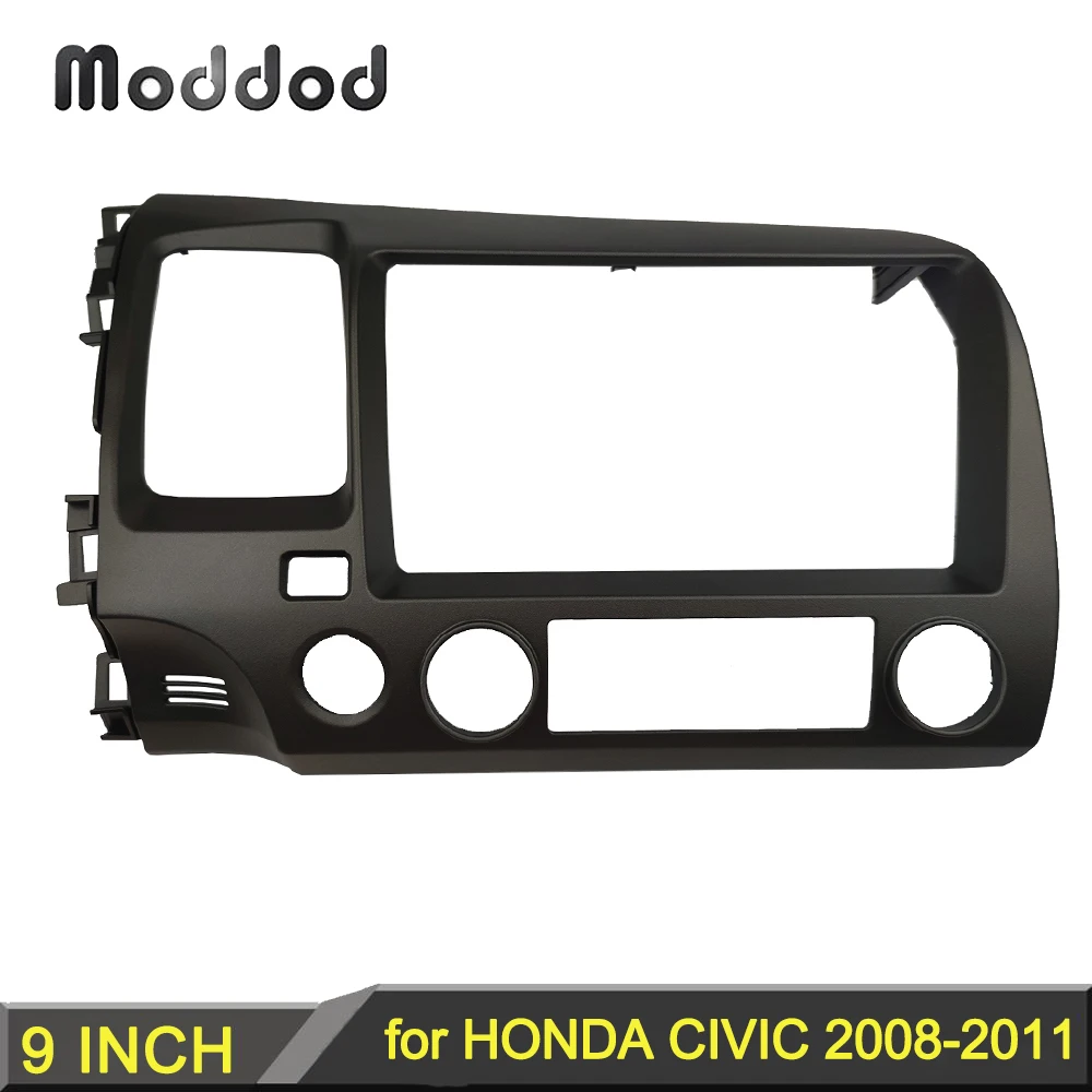 

Double 2 Din Radio Frame Fascia for HONDA CIVIC 2008-2011 Left Hand Drive 9 INCH Dash Mount Kit Faceplates Stereo Panel Bezel