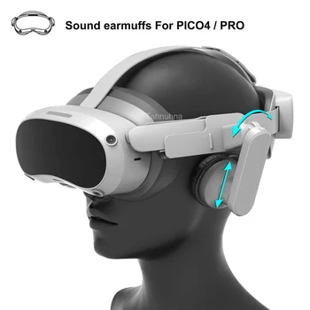 PICO 4 PRO VR 헤드셋용 이어 머프, 향상된 사운드 조절 가능, 편안한 귀마개, PICO4 헤드 스트랩 헤드폰 액세서리, 신제품
