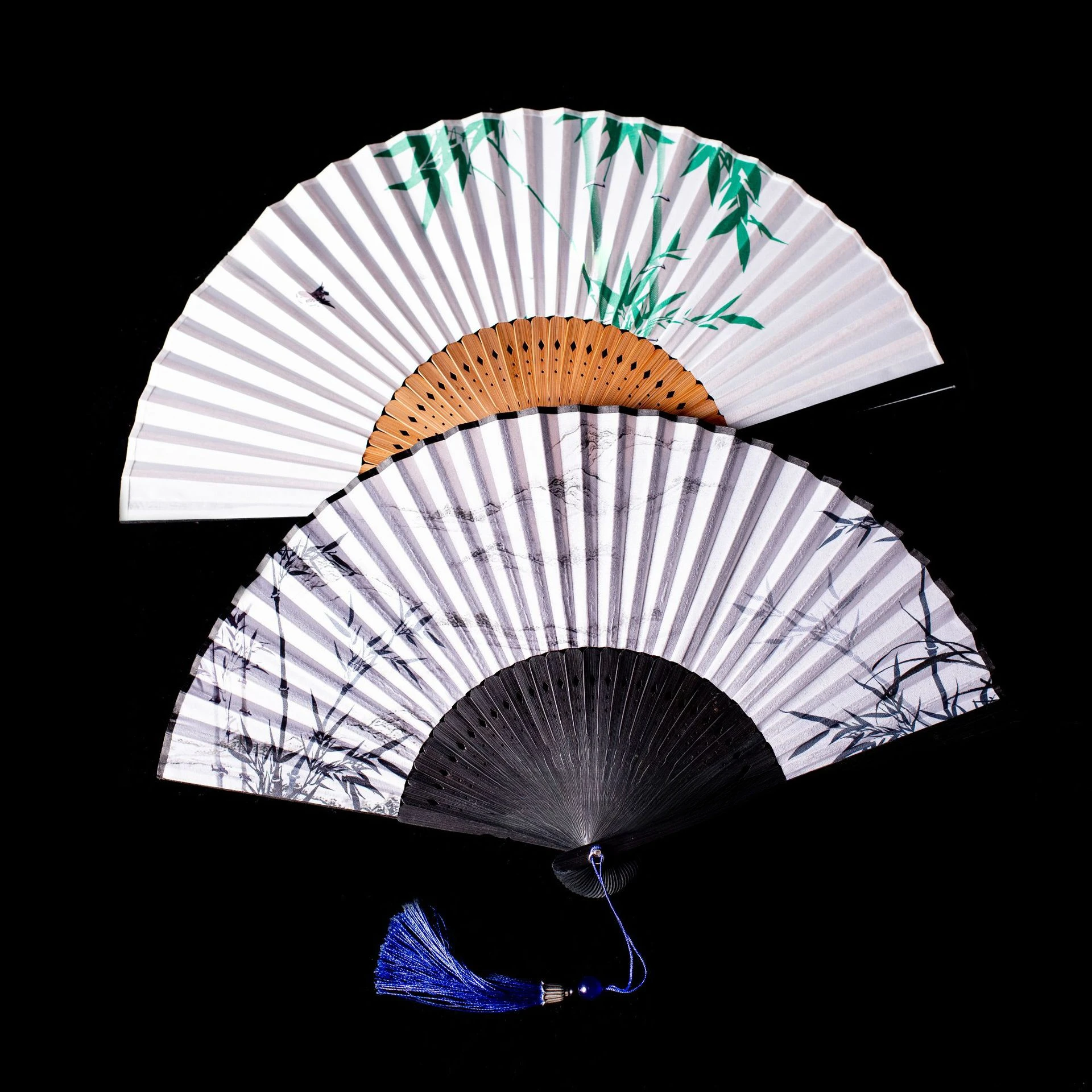 Japanese Folding Fan Handmade Decorative Kanagawa Wave Foldable Fan Handheld Vintage Hand Fans For Women Portable Folding F