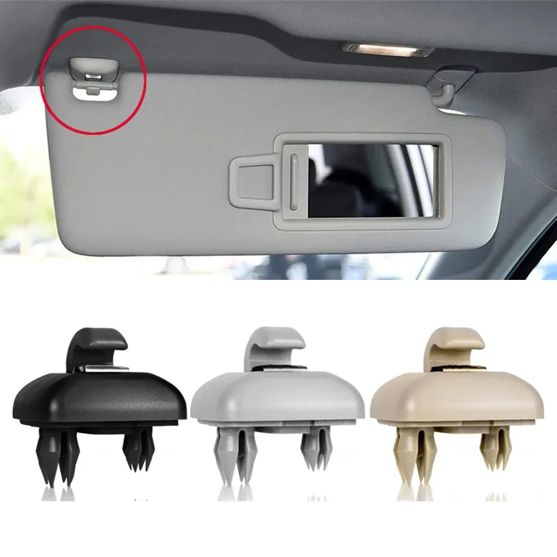 

Car Sun Visor Clip Gray Interior Hanger Hook Clip Bracket for Audi A1 A3 S3 A4 S4 Allroad A5 S5 Q3 Q5 8U0857562A 8E0857562