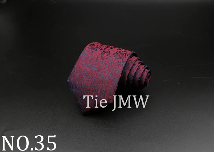 Herren Krawatte klassische einfarbige Streifen Blumen 8cm Jacquard Krawatte täglich tragen Krawatte Hochzeits feier Hemd Anzug Zubehör Geschenk – Detail 35