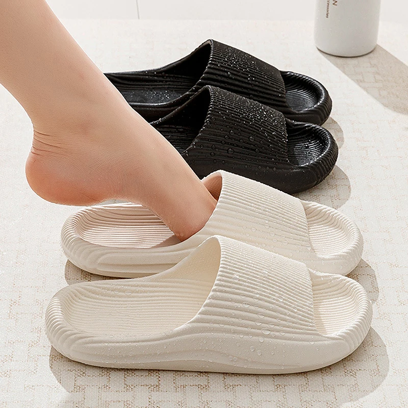 Summer Man Home Slippers Indoor Outdoor EVA Soft Bottom Sandals Solid Color Slides Light Beach Shoes