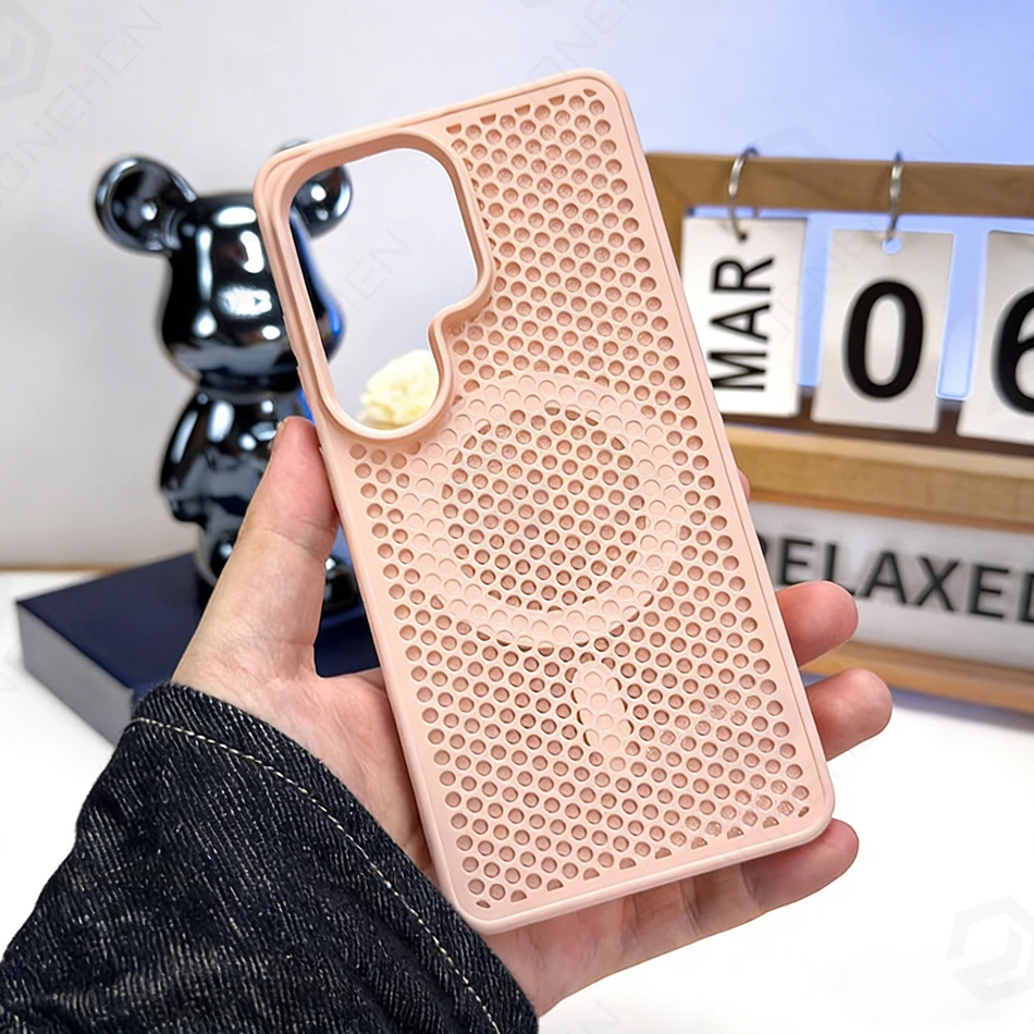 Pure Color Magnetic Honeycomb Heat Dissipation Frame Case
