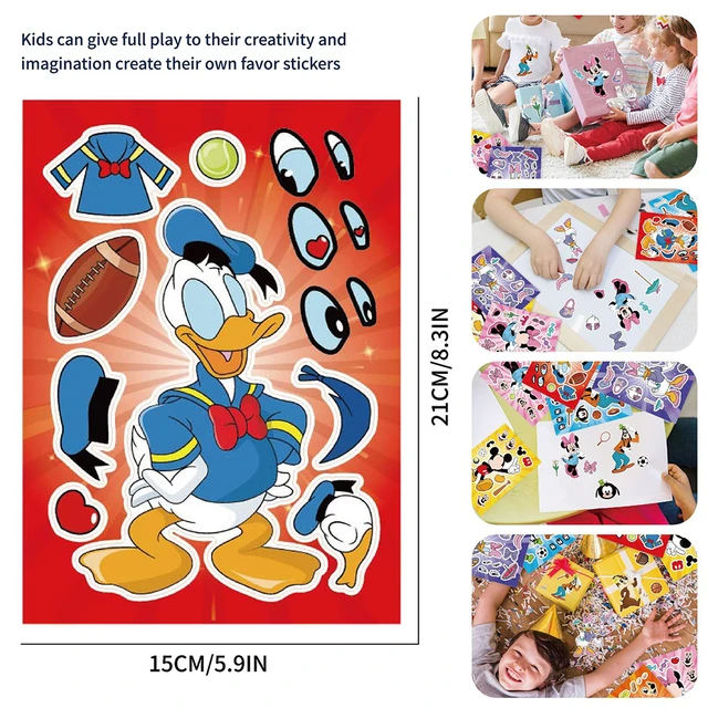 Disney stickers including Mickey & Minnie Mouse, Donald & Daisy