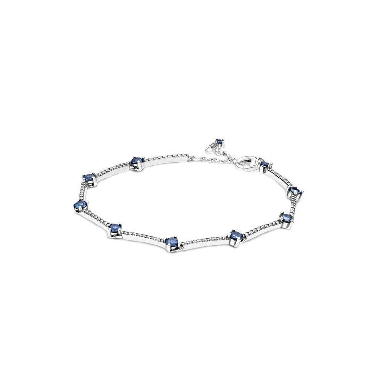 2024 New 925 Pure Silver Sparkling Five pointed Star Bracelet Fashion DIY Accessories Personalized Gift for Girlfriend