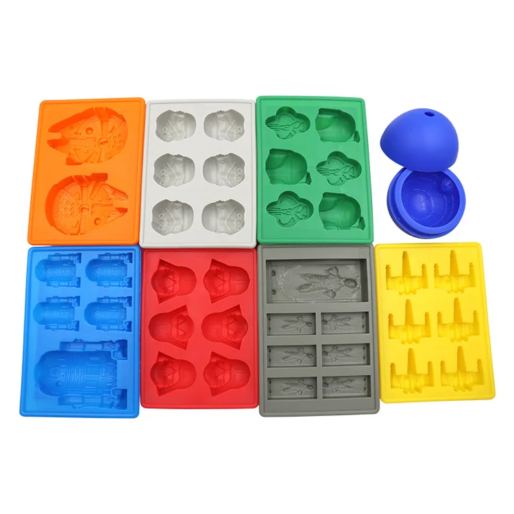 Colorful Silicone Ice Tray Robot Chocolate Mold Starcraft 8-Piece Cube Household |