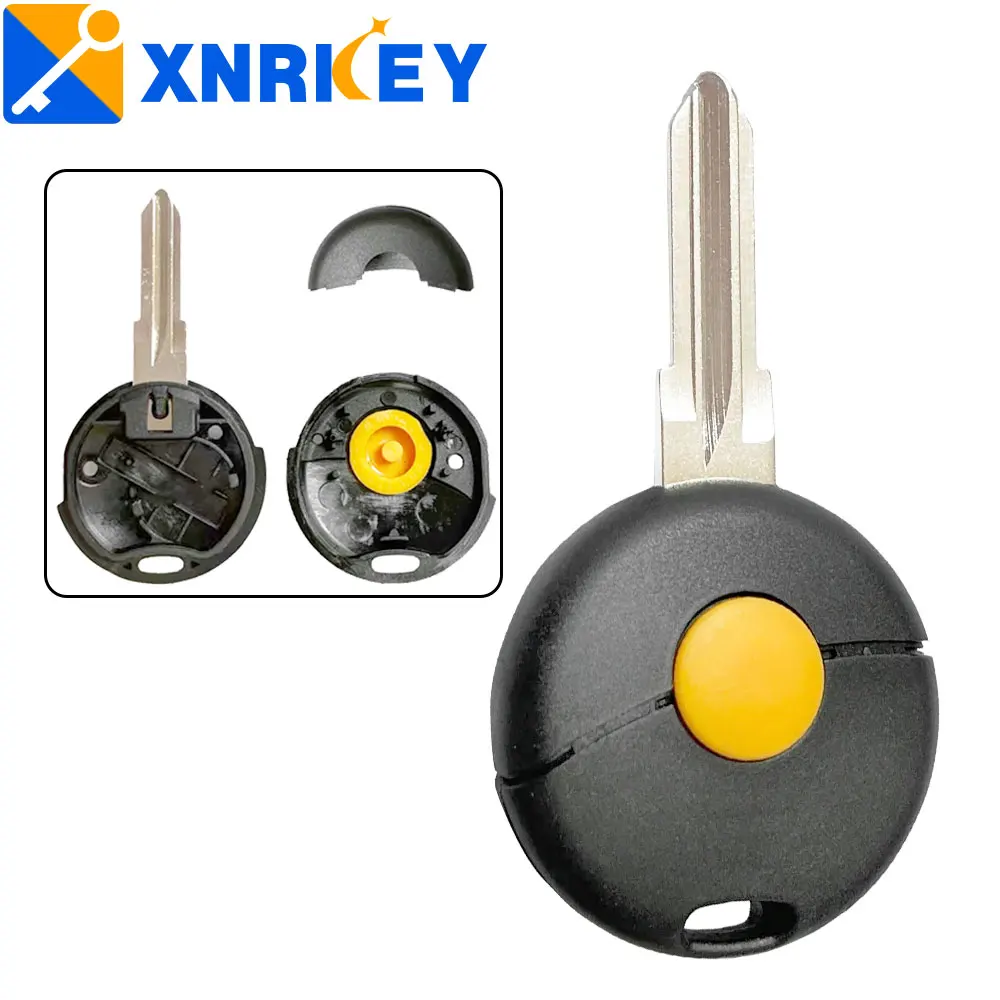 1 Button Remote Car Key Shell for Mercedes Benz Smart Fortwo 1998-2012 Auto Key Case Cover Replacement with Uncut Blade