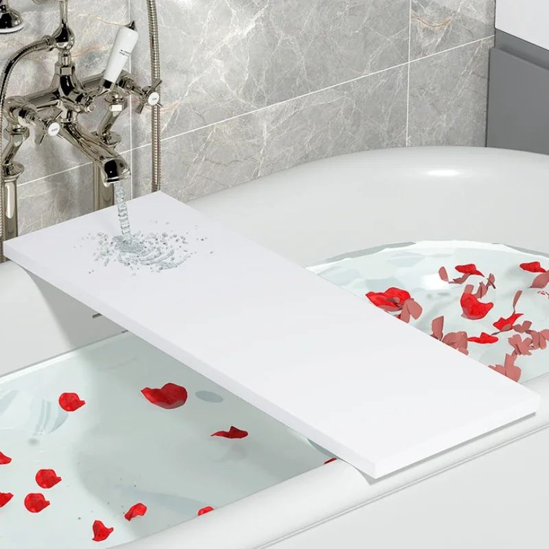 Spa White Tray Countertop Bathroom Rack Layer Holder Storage Shower Bathroom Tray Wine Soap Pont Baignoire Accessories OB50TP
