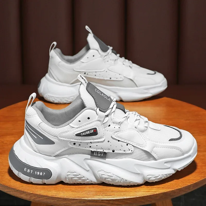 

2024 New Breathable Sneakers for Men Fashion Mesh Men Shoes Light Weight Running Basketball Sports Shoes Couples Trainer Shoes