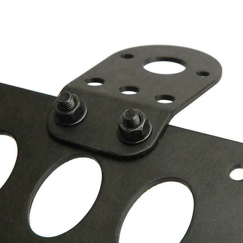 범용 7/8 22mm 오토바이 라이센스 플레이트 사이드 마운트 홀더 브래킷 테일 브레이크 라이트 홀더 오토바이 장착 키트 금속 블랙