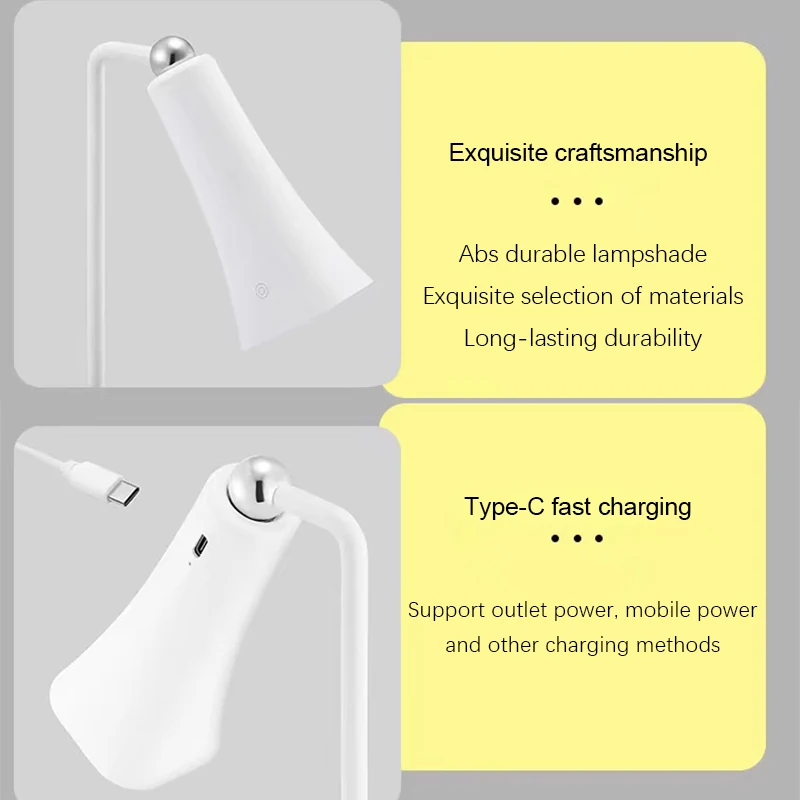 탁상등 걸이식 자석 탁상등 LED USB 충전식 단계 없는 조도 조절 캐비닛 찬장 옷장 야간등
