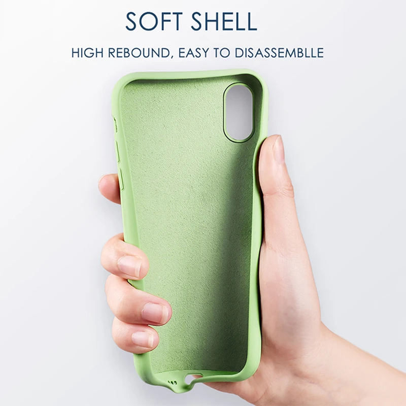 Luxury Liquid Soft Silicone Shockproof Candy Color Back Cover