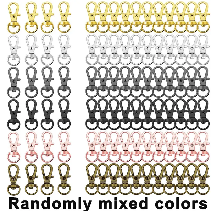Multipack Swivel Clasps - Metal Lobster Claw Hooks for Crafts and DIY Projects