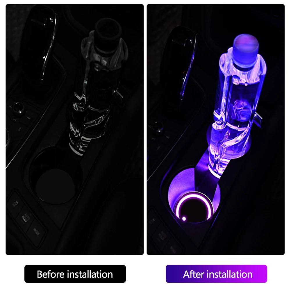 รูปสินค้า ไฟแต่งรถ LED วงกลม 7 สี ควบคุมอัจฉริยะ ติดกระจกหน้า
