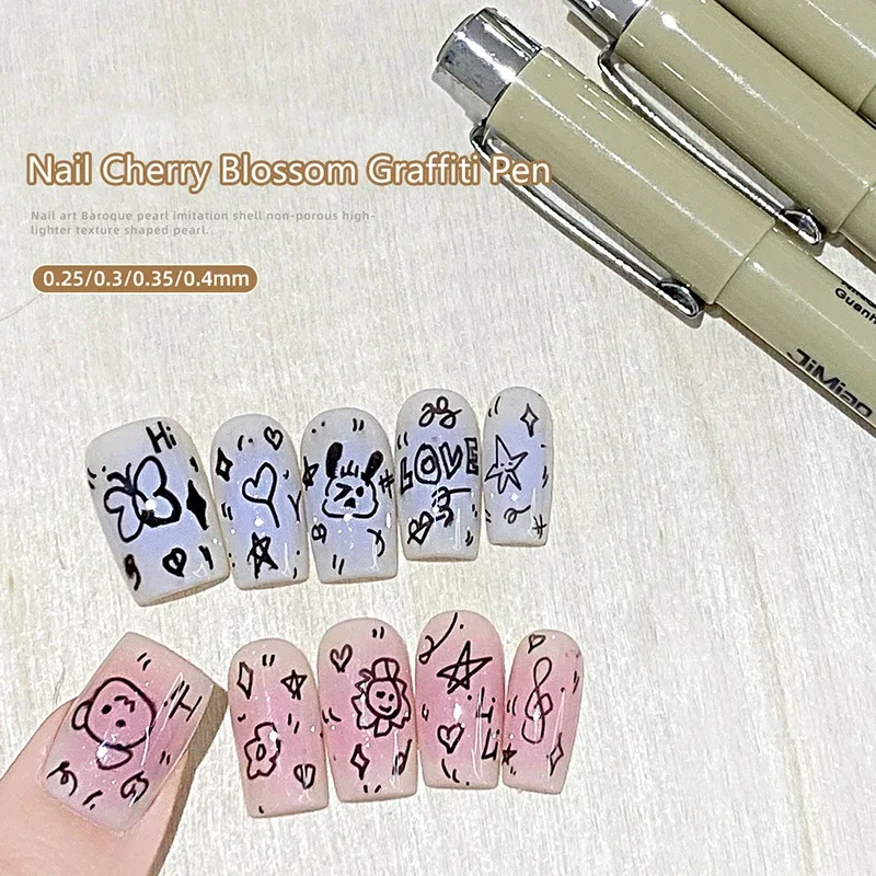 Nail art hook pen graffiti line gel painting waterproof line drawing pen detail drawing nail art design tool