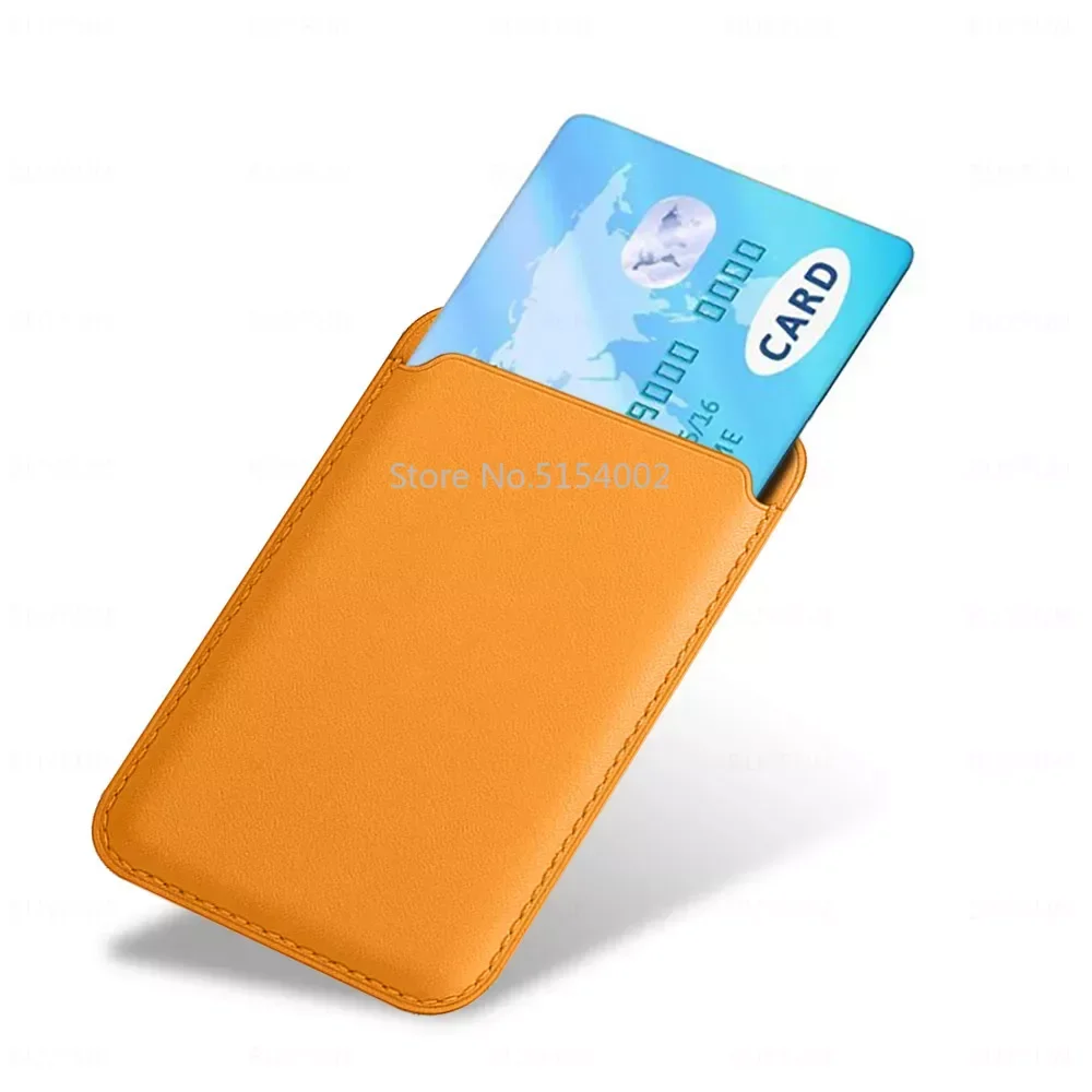 Leather Wallet Card Holder for Men Women Phone Magsafe Magnetic Bag Case Accessories