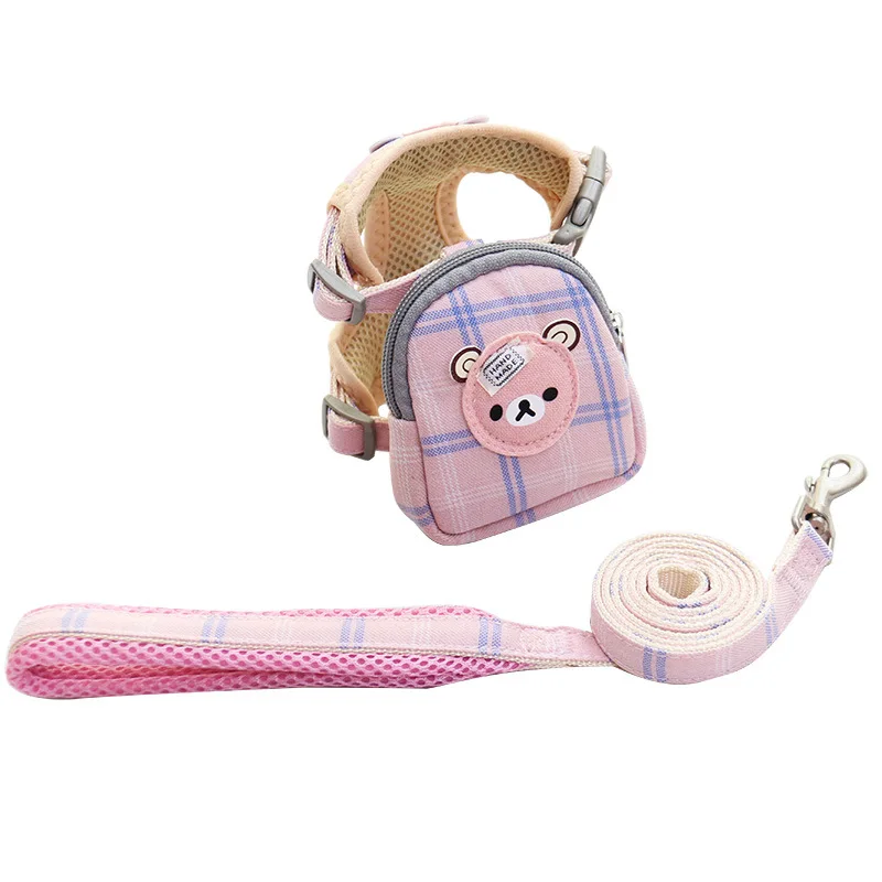 Pet Dog Vest Strap Backpack Adjustable Breathable Fashion Bodysuit Suitable for Teddy Bixiong Pomeranian Pets