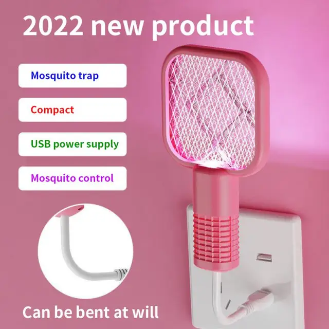 Fly Bug Zapper Elektromos Szúnyog Swatter Sütő Rovar Ütők Swatters Mosquitos Killer Trap Usb Outdoor - Image 2