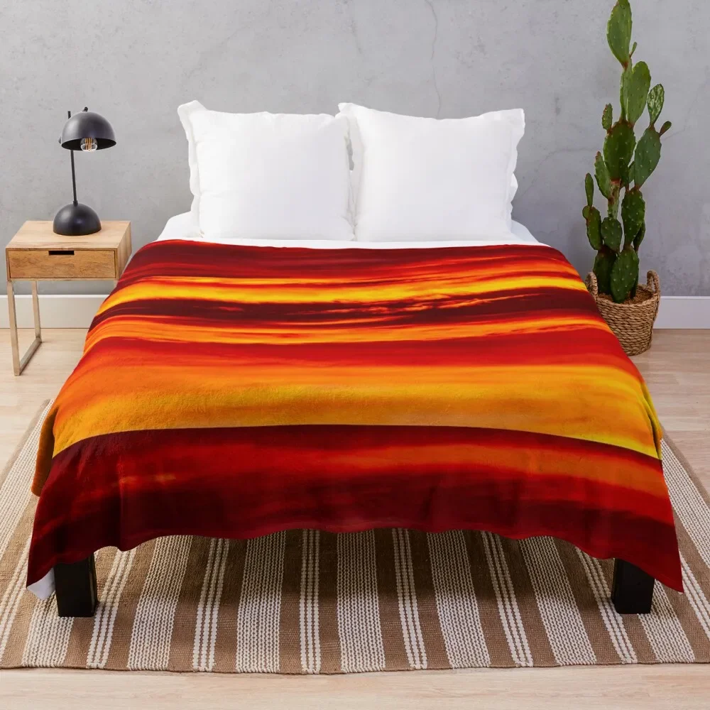 

Sunset orange texture Throw Blanket for sofa funny gift Cute Blankets