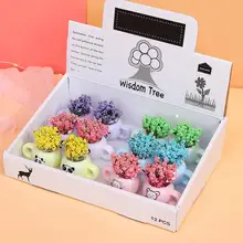 

1 Set Fadeless Artificial Potted Plant No Watering Plastic Children Kids Toy Simulation Flower Wedding Decor