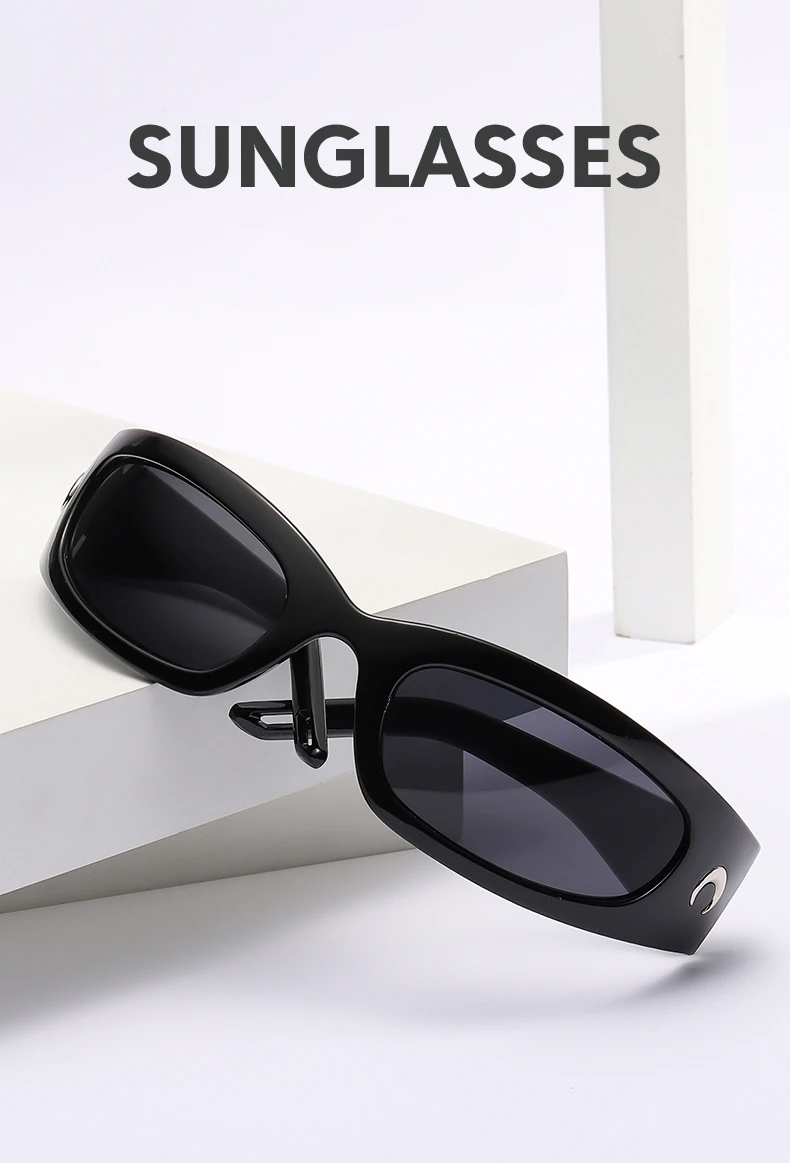 Rectangular Sunglasses For Men And Women Vintage Uv400 Sun Glasses_voghion.com
