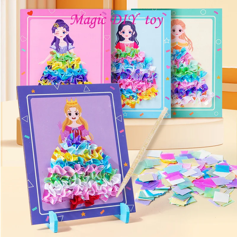 

Creative New Children's Handmade Art Handmade Diy Cartoon Material Educational Learning Crafts Paper Painting Toys