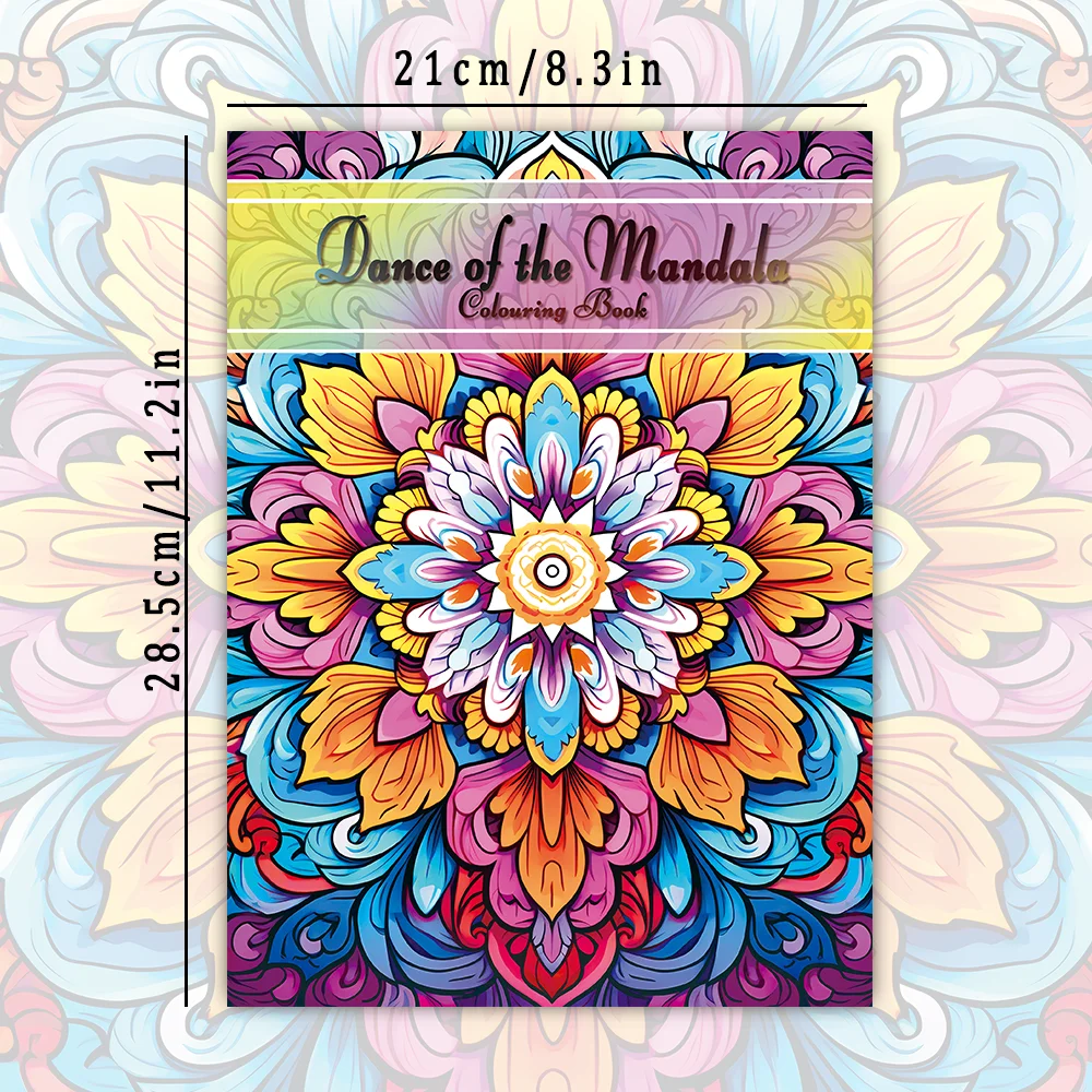 1pc, Mandala Coloring Book, Teenagers Coloring Book, 30 Different Patterns, 100gsm Thick Paper, Stress Relief, Birthday Gift 2
