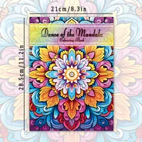 1pc, Mandala Coloring Book, Teenagers Coloring Book, 30 Different Patterns, 100gsm Thick Paper, Stress Relief, Birthday Gift 2