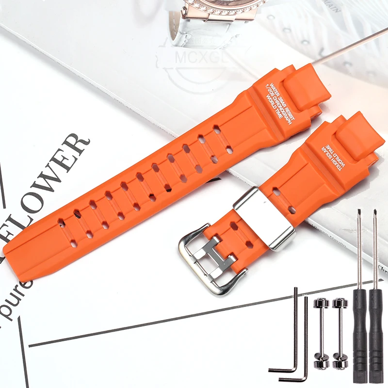 Correa de caucho de resina adecuada para Casio GA-1000 GW-A1100 G-1400 GW-4000 GW-A1000 Accesorios para relojes deportivos impermeables para hombres