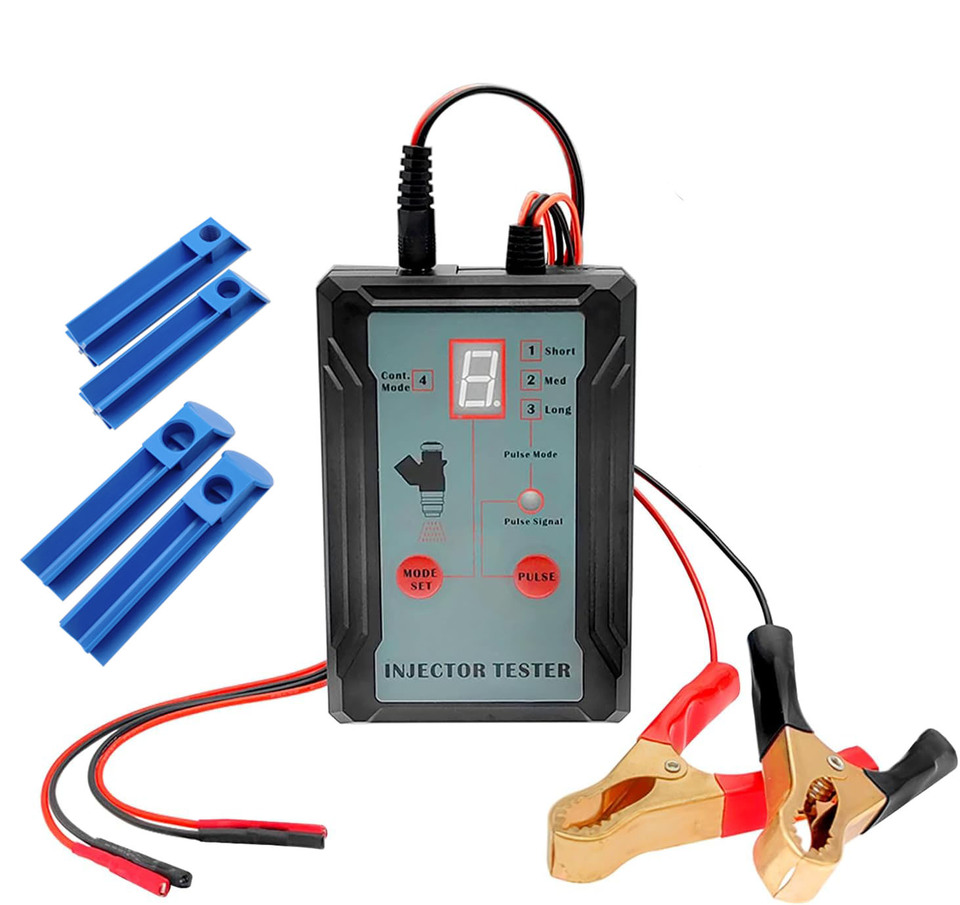 Fuel Injector Tester and Adapter for Diagnosis Cleaning of Injectors DIY Cleaning Tool Kits Switchable Short-circuit Protection