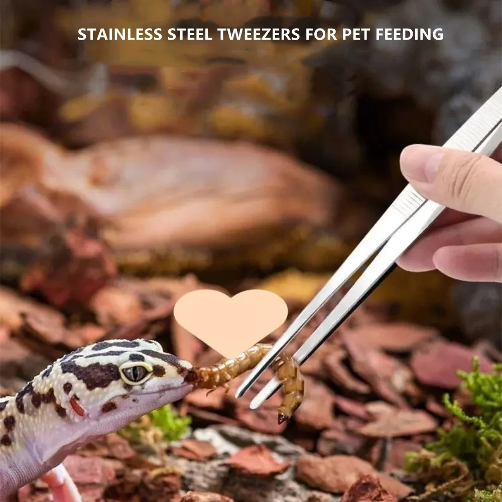 Stainless Multifuctional Steel Elbow Tweezers Aquarium Clip Long Tongs Medical Tweezers Forceps Pet Feeding Tools Non-slip tweezer tool