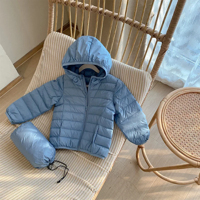 Baby Girl Boy Duck Down Jacket Hooded Teen Child Cotton-Padded Lightweight Coat Warm Outfit Winter Autumn Baby Clothes 2-10Y kids jackets,baby jumpsuit,winter coat