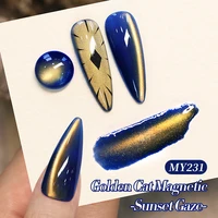 BORN PRETTY 10ml HEMA TPO FREE Christmas Shine Golden Cat Magnetic Gel Sunset Gaze Shining Manicure Soak Off UV Gel Varnish 3