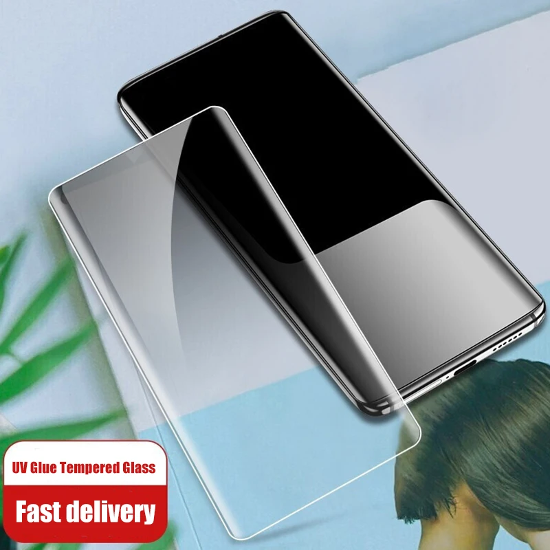 

For Samsung Galaxy S20 FE S21 S22 UV Glue Tempered Glass S10 5G Note 20 9 10 S8 S9 Plus Protect Glass Screen Protector S23 Ultra