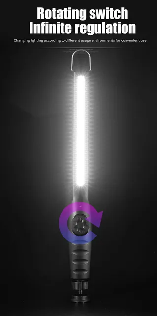 Lampada Da Lavoro LED Ricaricabile Unipampa - Luce COB 280 Lumen Con Magnete E Gancio | Per Auto, Riparazioni E Campeggio