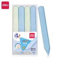 Deli Eraser 4Pcs Macaron Super Large Pen Shaped Hole Eraser Correction Grip Posture Kindergarten Wipe Clean School Stationery 2