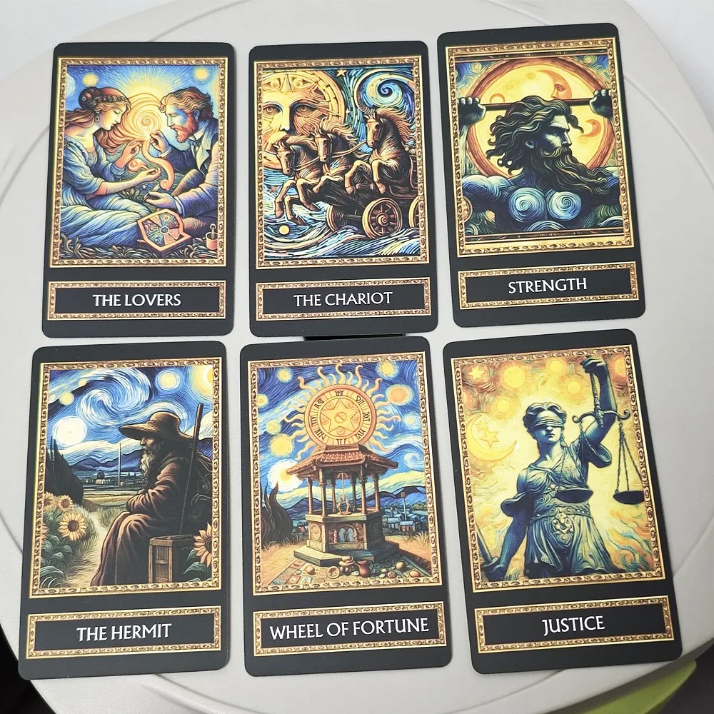 Van Gogh Tarot Deck 78 Tarot Cards 10.3*6cm Illustration Divination Wisdom Oracle Cards 6