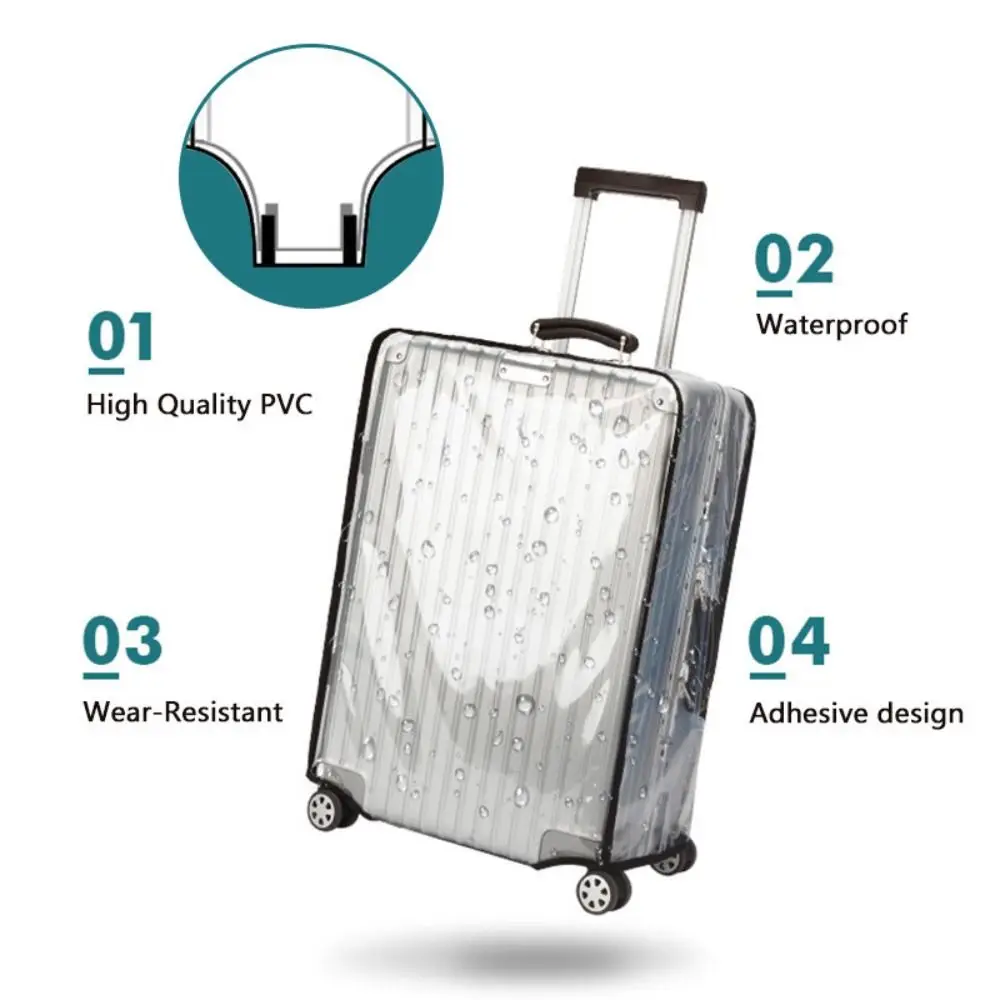 New 16-28 Inch Travel Luggage Cover Transparent PVC Waterproof Luggage Protector Cover Dustproof Suitcase Protector Cover