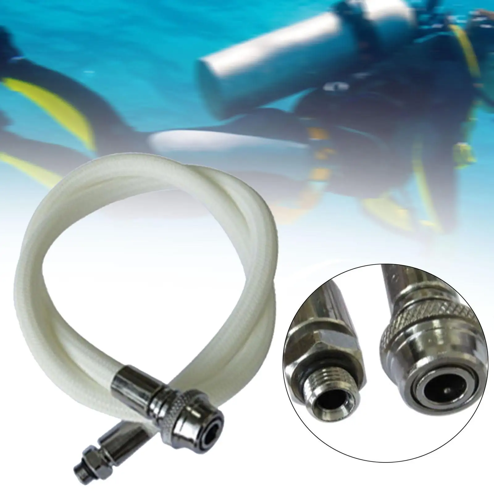 Scuba Diving Low Pressure LP Hose Regulator Gear Replacement Accessory Nylon Braided Hose Water Sports Diver Dive Regulator Scuba Diving Low Pressure LP Hose Regulator Gear Replacement Accessory Nylon Braided Hose Water Sports Diver Dive Regulator