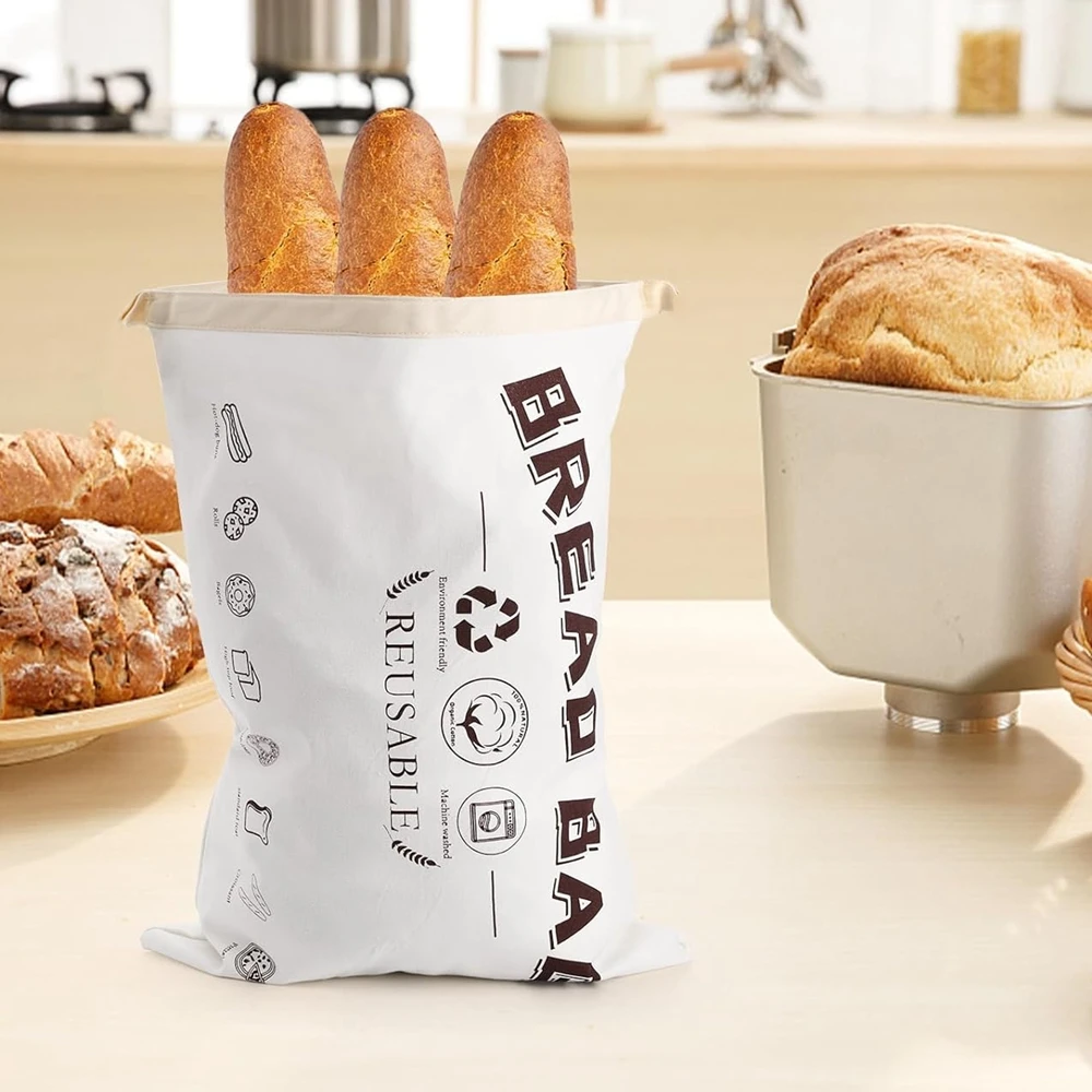 Sac à Pain En Lin Pour Pain Fait Maison, Sac Réutilisable