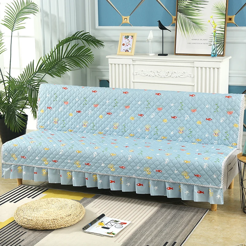 Universal Stretch  Sofa Bed Cover Couch Covers Armless Sofa Cover Washable  Elastic Folding Furniture Sofa Bed Covers 5