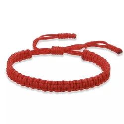 Handcrafted Red and Black Tibetan Woven Good Luck Amulet Bracelet (Red)