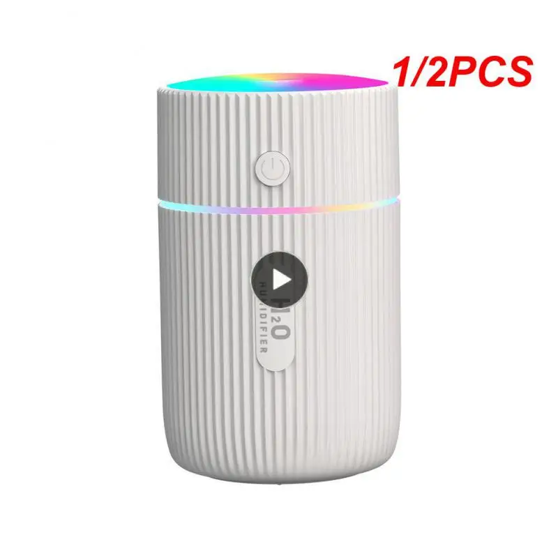 

1/2PCS Mini Car Air Humidifier USB Ultrasonic Essential Oil Diffuser Smart Purifier Home Anion Mist Maker LED for