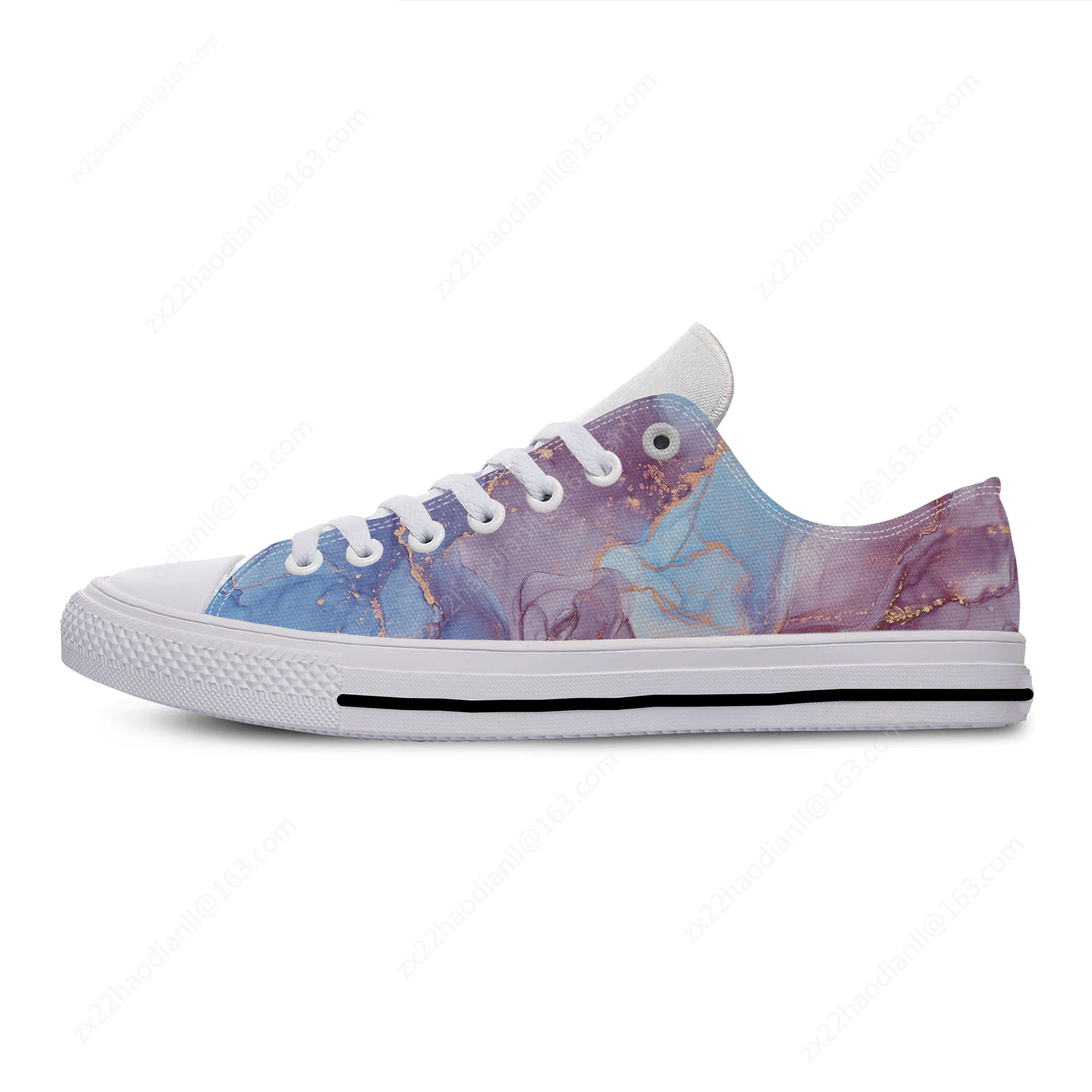 Colorful Marble Pattern Lightweight Cloth 3D Print Funny Cool Fashion Low Top Canvas Shoes Men Women Casual Breathable Sneakers