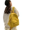 School Backpack Solid Color Shoulder Bag Large Capacity Bookbags for Girl Student Corduroy Rucksack Versatile Book Bags 5