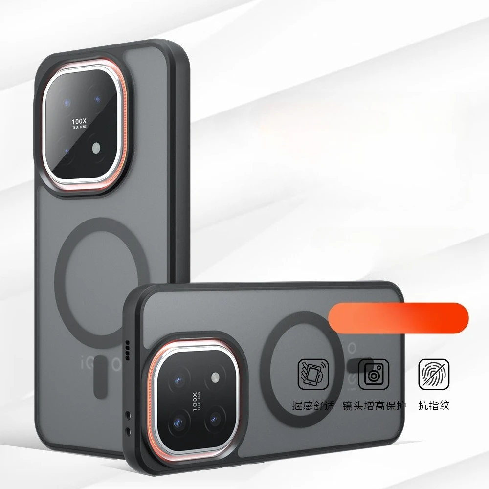 Magsafe-Compatible Magnetic Matte Acrylic Shockproof Wireless Charging Case with Frosted Airbags and Hard PC Cover