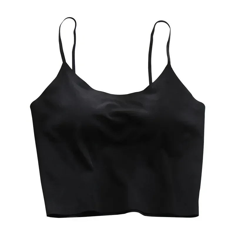 

Cropped Underwear Bralette Bras Breathable Silk Sleeping Up Ice Push Female Seamless Brassiere Women Sexy Padded Top Girls