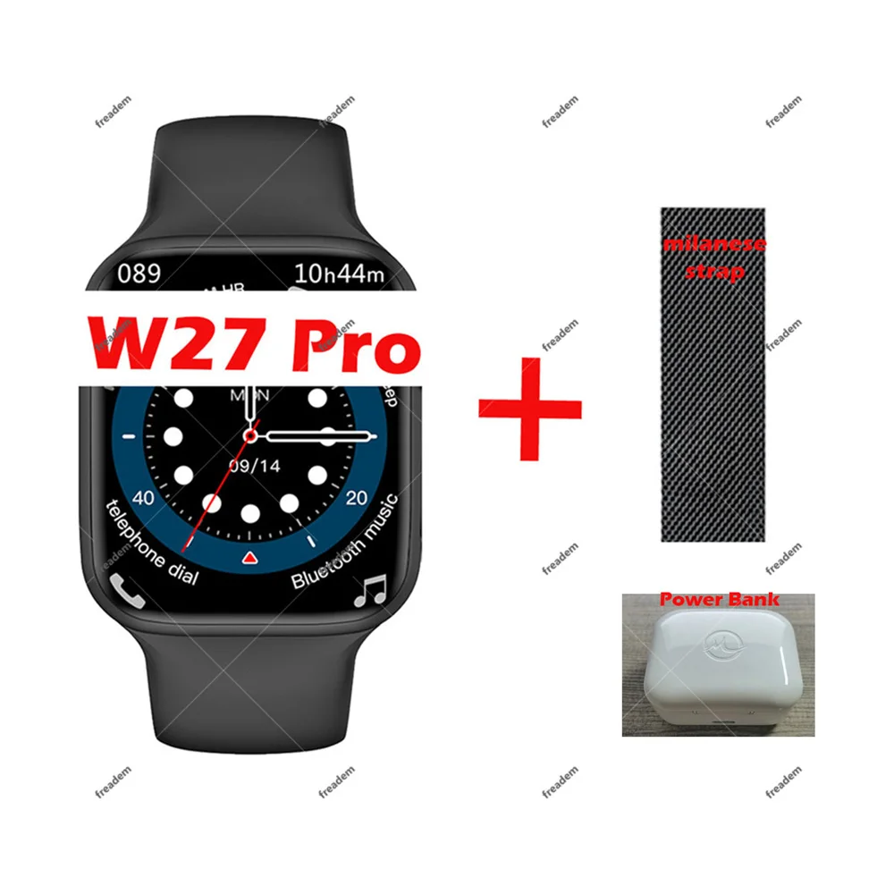 New IWO W27 PRO Smart Watch Men NFC Siri BT Call Wireless Charging Sleep Monitor Message Women Smartwatch Pk W37 PRO DT100 PRO+ 
