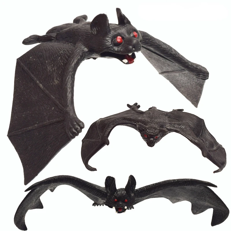Tanio Realistic Bat Pendant Elastic Soft Sticky Toys TPR Prank