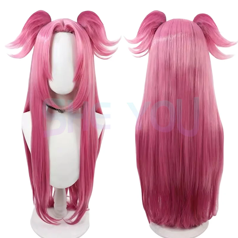 

Game LoL Heartsteel Alune Cosplay Wig Pink Ponytail Clip Heat Resistant Synthetic Wig Alune Anime Wig Cos Heartsteel + Wig Cap